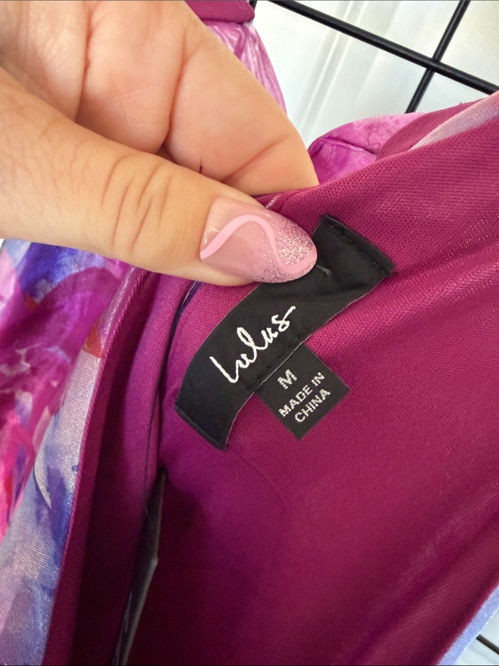Lulu's Fuchsia & Purple Floral Halter Maxi - Picture 5 of 5